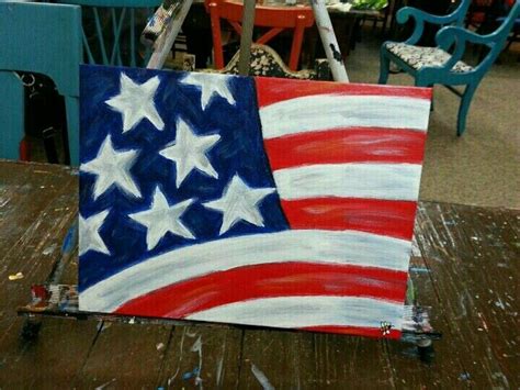 Canvas | American flag painting, Simple canvas paintings, Flag painting