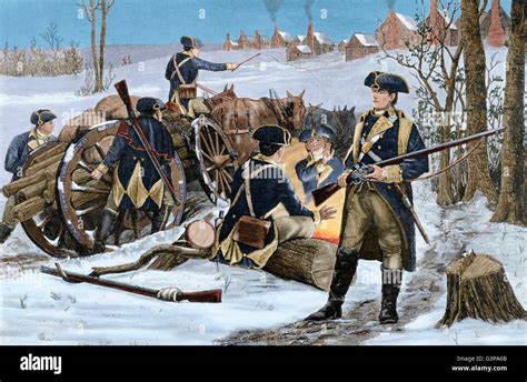 American Revolutionary War (1775-1783). Valley Forge. Pennsylvania ...