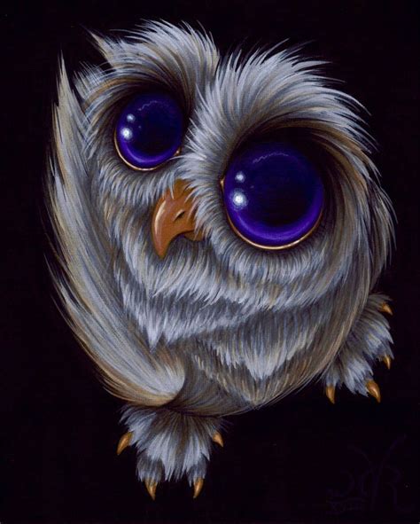 Night Owl by natalievonraven Baby Owl Tattoos, Elephant Tattoos, Fantasy Paintings, Nature ...