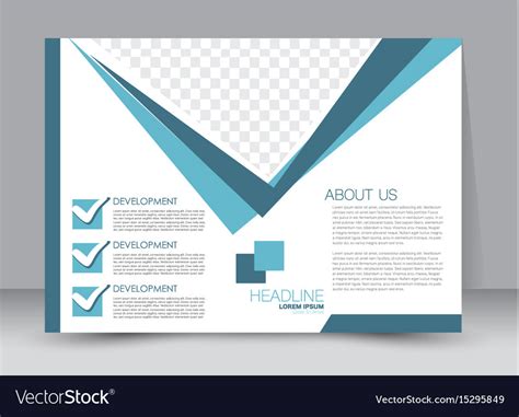 Flyer brochure billboard template landscape Vector Image