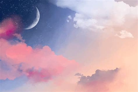 Free Vector | Hand painted watercolor pastel sky background