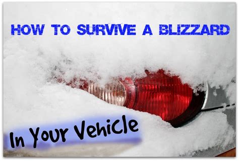 How to Survive a Blizzard in Your Vehicle - Survival Mom