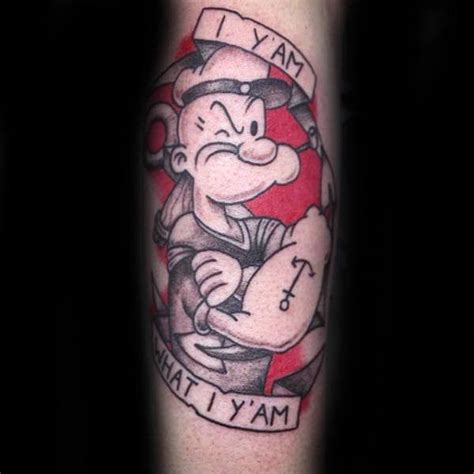 70 Popeye Tattoo Designs For Men - Spinach And Sailor Ideas Weed Tattoo, Ray Tattoo, Tattoos For ...