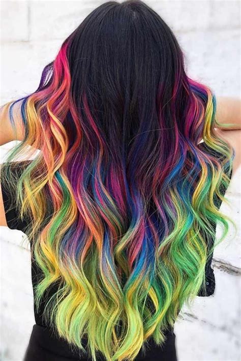 55 Fabulous Rainbow Hair Color Ideas | LoveHairStyles.com, #Color #Fabulous #Hair #Ideas #Lo ...