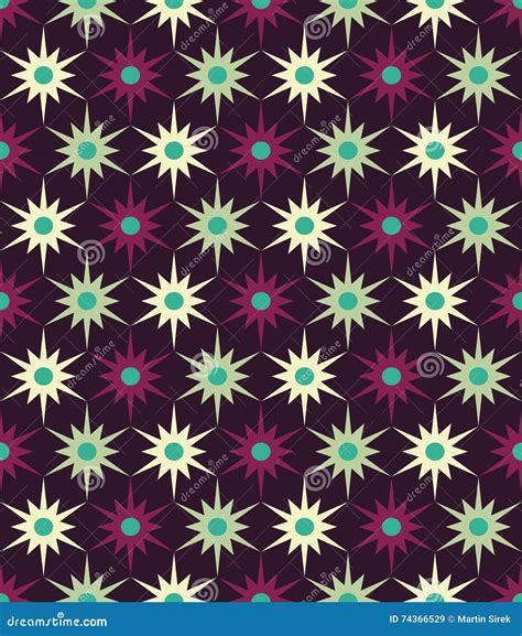 Vector Modern Seamless Colorful Geometry Floral Pattern, Color Abstract ...