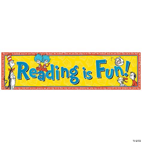 Dr. Seuss™ Reading is Fun Banner | Oriental Trading