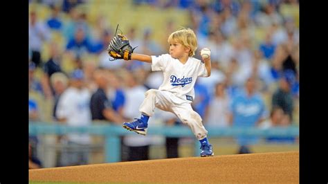 Preschooler throws first pitch at MLB game - Baseball Kid Christian Haupt www.cathy-byrd.com ...