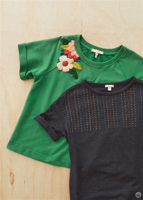 Brighten up a t-shirt with a free flower embroidery pattern (plus a ...