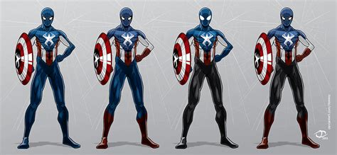 Spider-Man as Captain America by Tloessy on DeviantArt