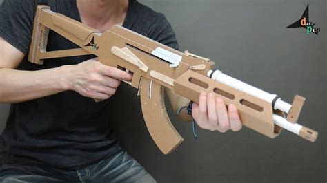 Papercraft Gun How to Make Ak 47 that Shoots Bullets Cardboard Gun Diy - Printable Papercrafts ...