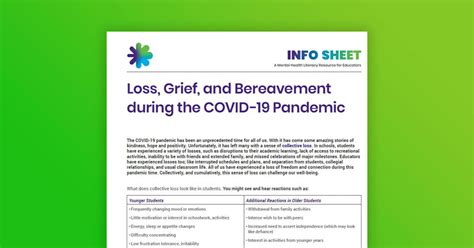 Loss, Grief and Bereavement During the COVID-19 Pandemic - School Mental Health Ontario