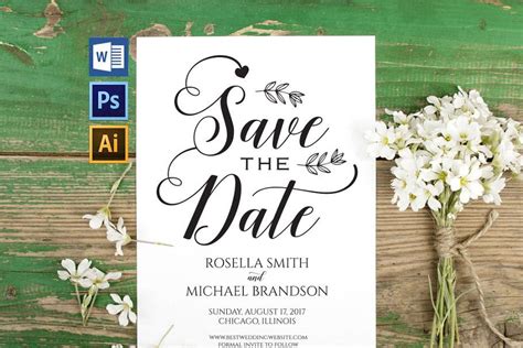 Save the Date Template SHR206 | Save the date templates, Save the date fonts, Save the date