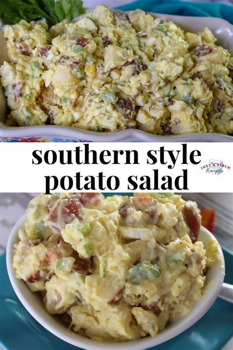 this potato salad recipe is loaded with boiled eggs, celery, bacon and topped o… | Summer side ...