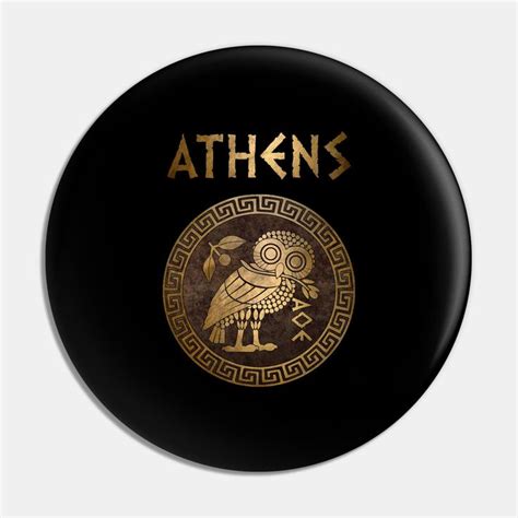 Athens Ancient Symbol Of Athena Athenian Owl Pin | Athens-symbol in ...