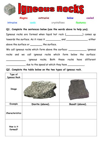 Igneous rocks by zuba102 - Teaching Resources - Tes