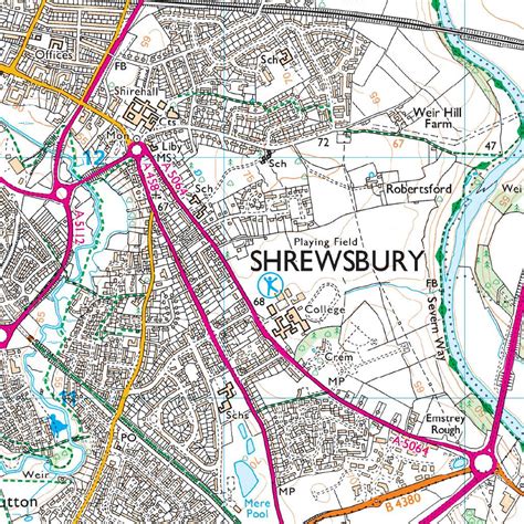 OS Map of Shrewsbury | Explorer 241 Map | Ordnance Survey Shop