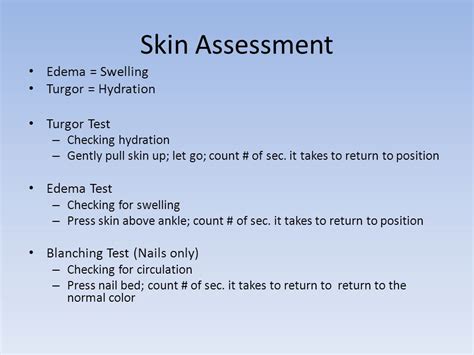 Skin Assessment Charting - Ponasa