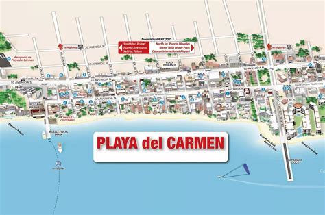 Mapa de Playa del Carmen y Mapa de Hoteles - Descarga gratuita