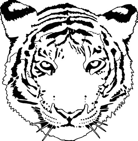 nice Tiger Wild Face Coloring Page | Coloring pages, Tiger face ...