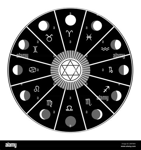 Moon pentagram Stock Vector Images - Alamy