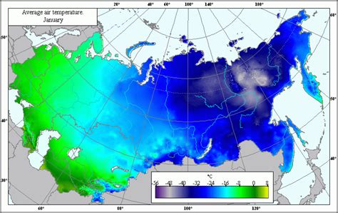 Mean annual temperature of Russia [816x501] : r/MapPorn