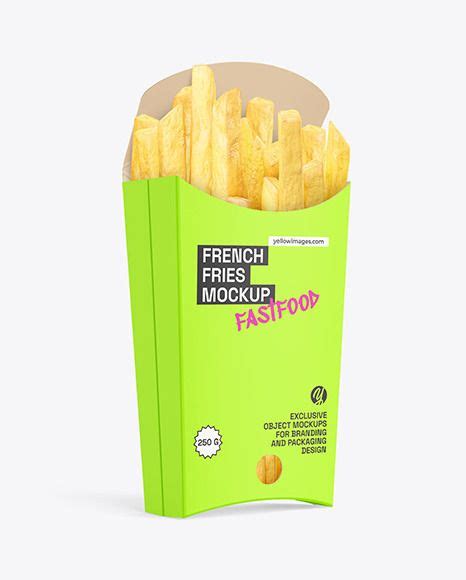 Paper French Fries Packaging Mockup | Packaging mockup, Fries packaging, Takeaway packaging