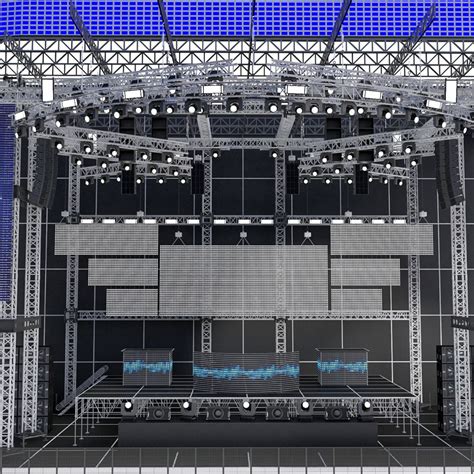 Edm Concert Stage 2 - 3D Model for VRay