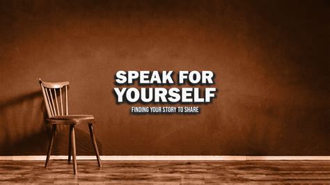 Speak for Yourself - First Baptist Church of Jackson