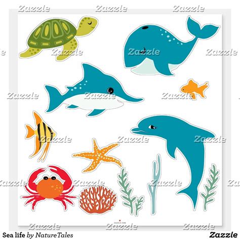 Sea life sticker | Zazzle.com | Design your own stickers, Disney sticker, Sea life