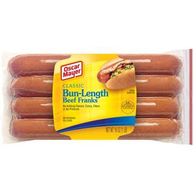 Oscar Mayer Hot Dogs Beef Classic Bun-Length Franks (16 oz) - Instacart