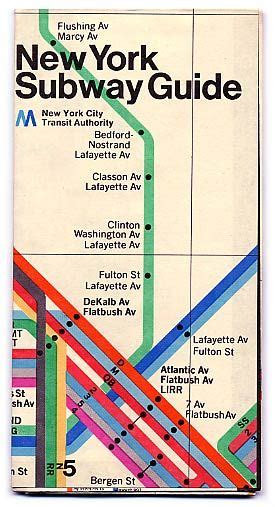 Vintage Mid 70s New York City Subway Guide | Subway map design, Nyc subway map, New york subway