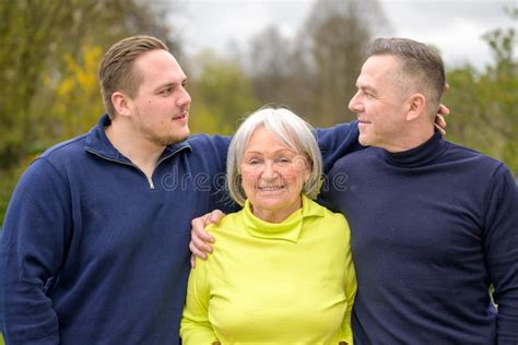 Three Generation Family, Grandmother, Son and Grandson Stock Image ...