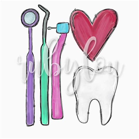 Dental Hygienist Tools Clip Art