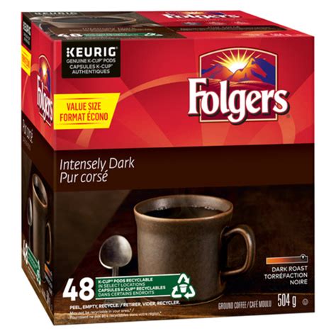 Folgers Coffee Pods Intensely Dark 48 K-Cups 504 g - Voilà Online ...