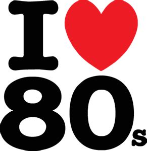 I love 80s Logo PNG Vector (EPS) Free Download