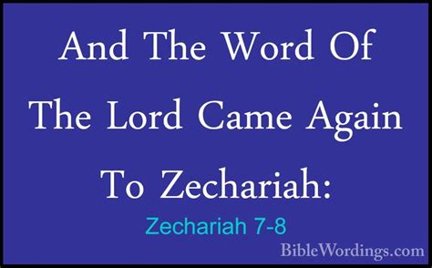 Zechariah 7 - Holy Bible English - BibleWordings.com