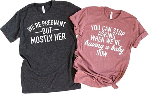 Funny Pregnancy Announcement Unisex Fit Shirt (XX-Large, Mauve): Amazon ...