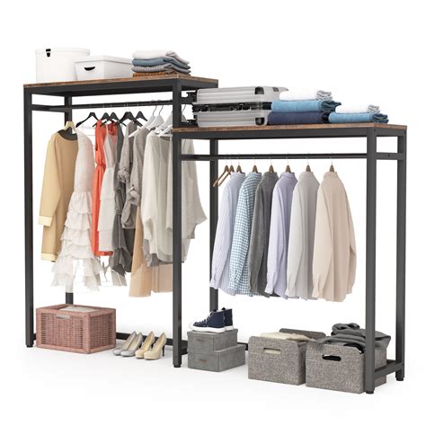 Tribesigns Free-Standing Closet Organizer,Heavy Duty Clothes Rack With ...