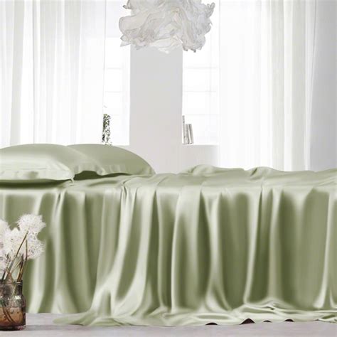 Sage Green Silk Flat Sheet