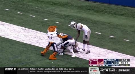 Jackson State's Mascot Got A Penalty For Pulling Players Off A Pile