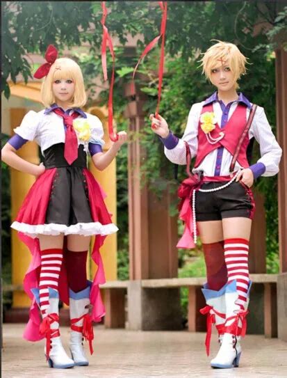 Vocaloid Kagamine Rin/Len Cosplay Costume Rin/Len Cosplay Dress Custom ...