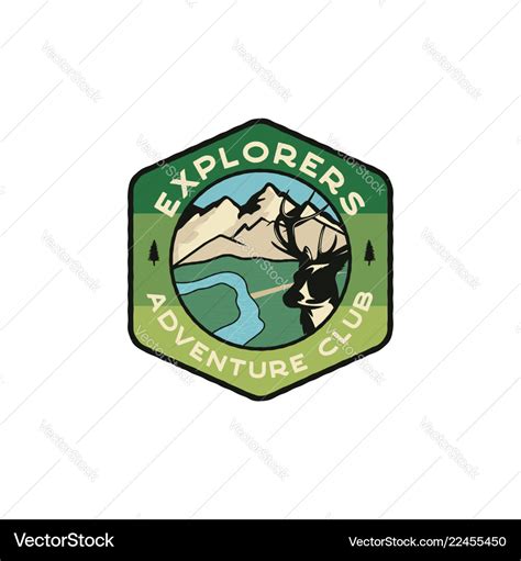 Explorers logo emblem vintage hand drawn travel Vector Image