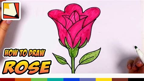 How to Draw a Rose Easy - "How to Draw an open rose" This Open Rose ...