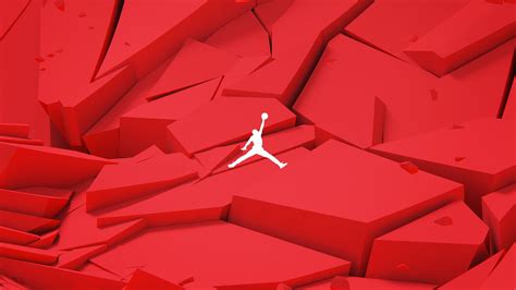 Downloaden Airjordan Abstrakte Rote Formen Wallpaper | Wallpapers.com