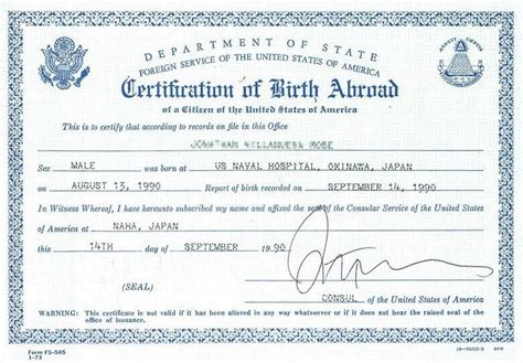 Us Birth Certificate | TUTORE.ORG - Master of Documents