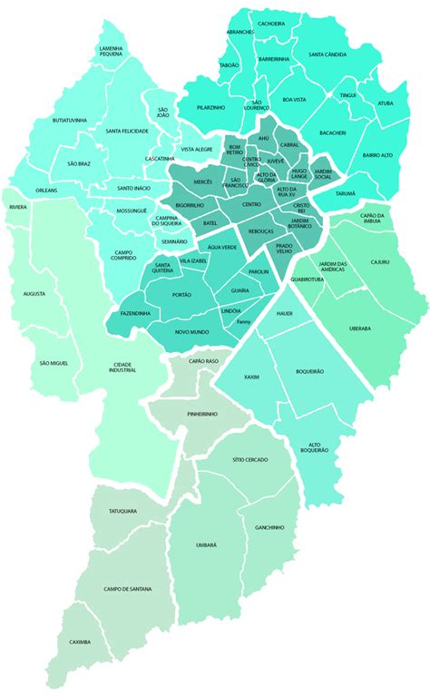 Bairros Curitiba Bairros De Curitiba Mapa De Curitiba Mapa | Images and ...