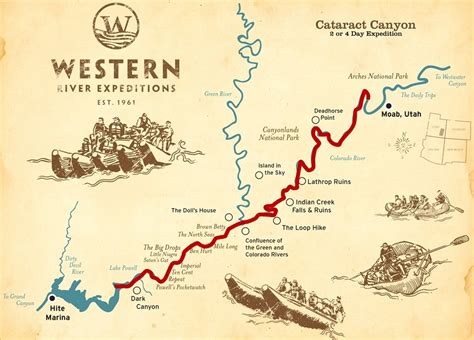 1 Rafting Cataract Canyon Map – Detomos Abroad