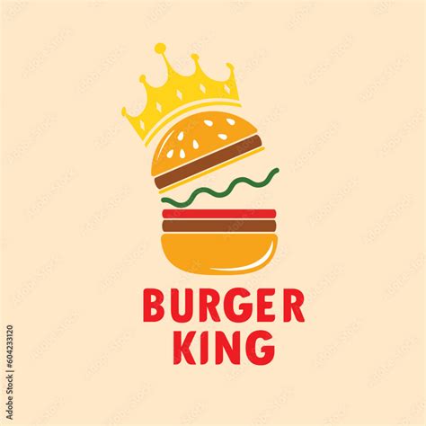 Burger King Logo Redesign Stock Vector | Adobe Stock