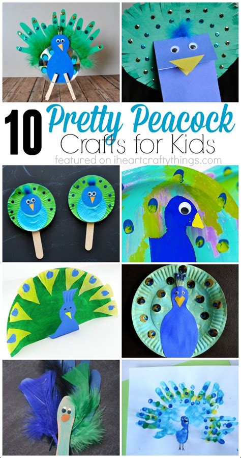 10 Pretty Peacock Crafts For Kids - I Heart Crafty Things