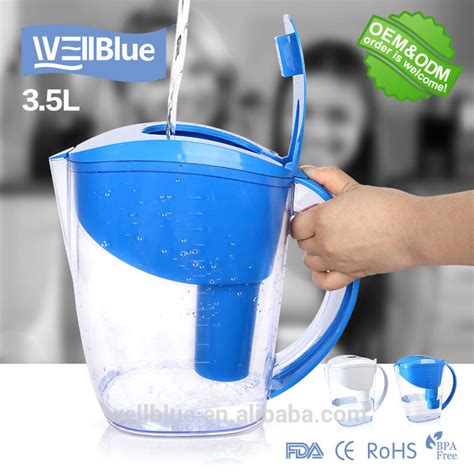 Healthy Colorful Plastic Brita Classic Water Pitcher Alkaline Water Mineral Jug